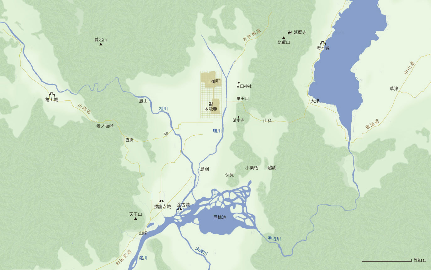 戦国時代-京周辺地図