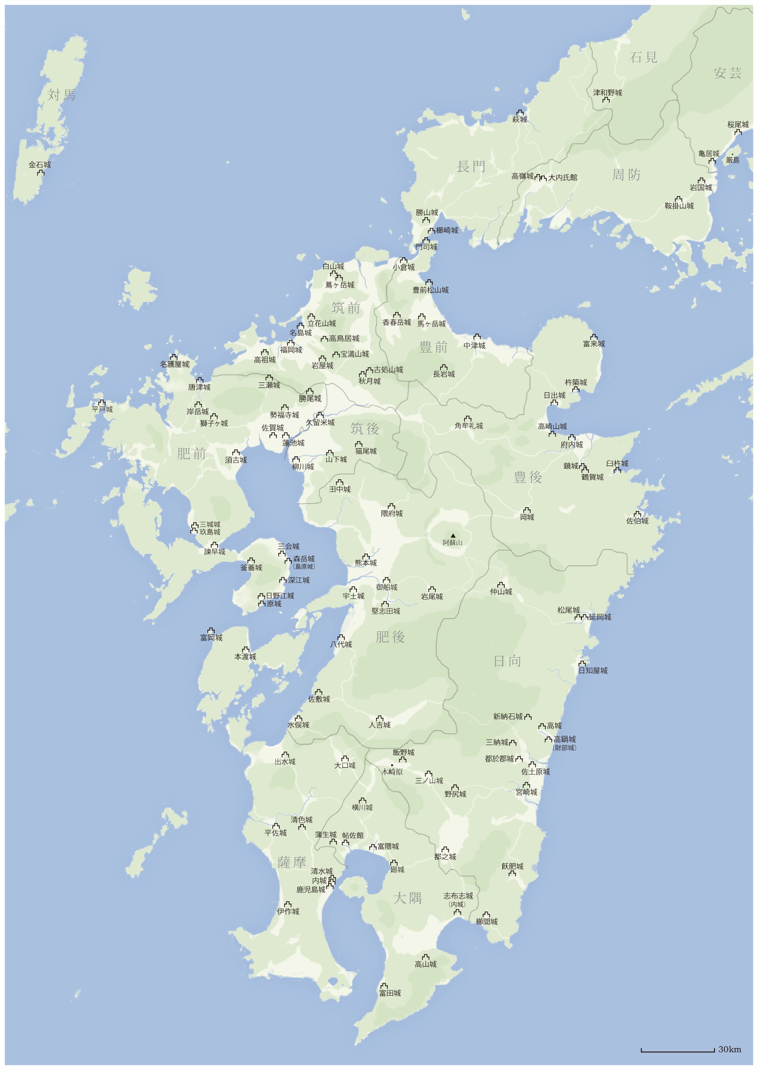 九州地方の城マップ 戦国時代勢力図と各大名の動向ブログ