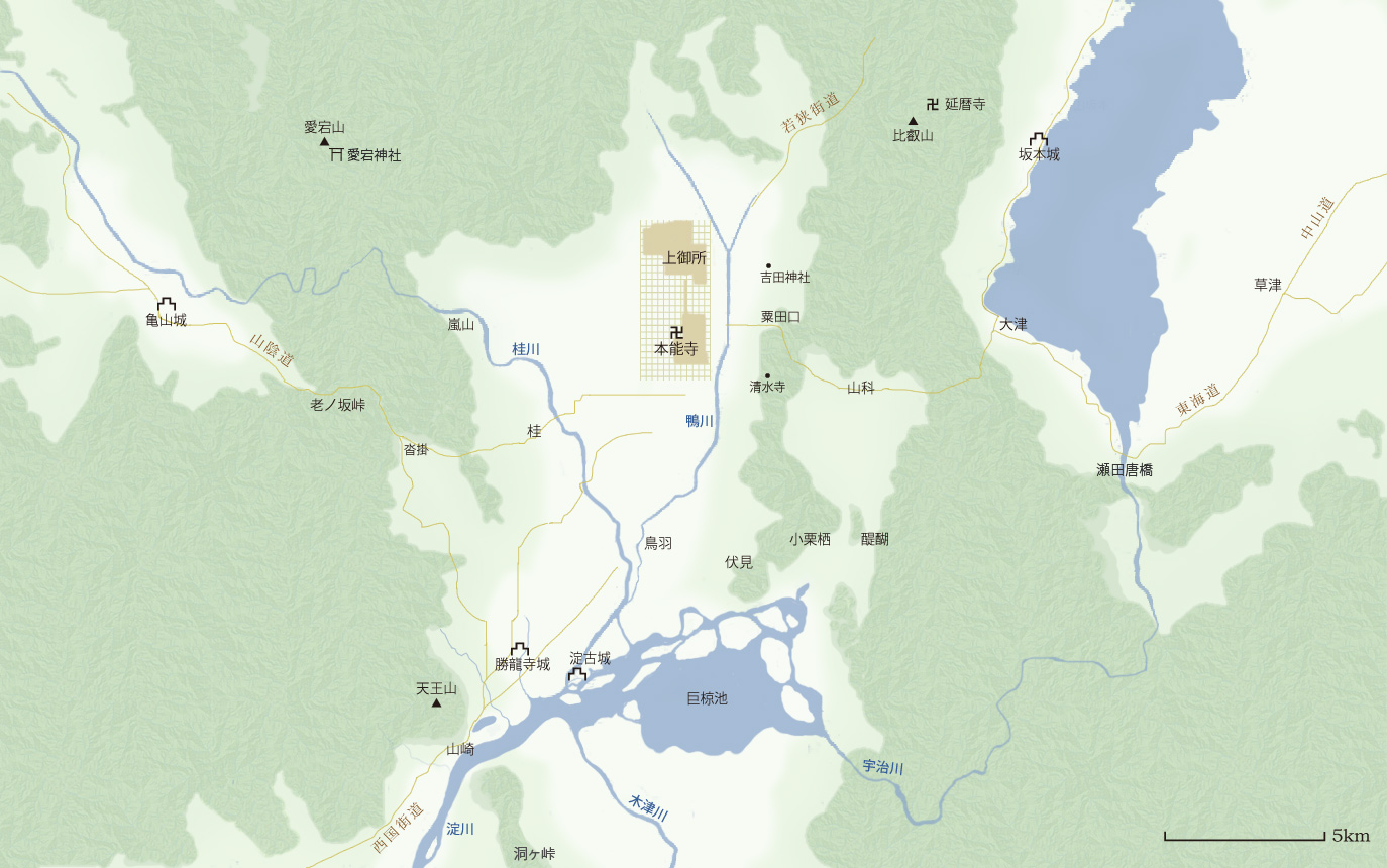 本能寺の変　京都　地図