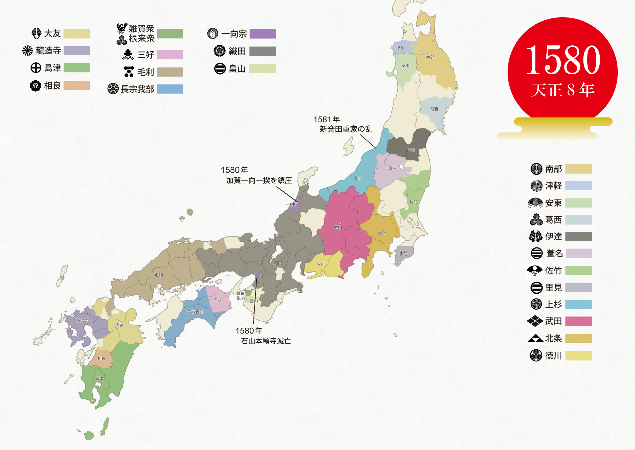 1580年勢力図